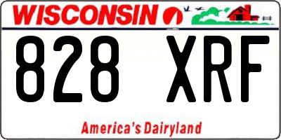 WI license plate 828XRF