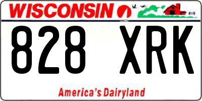 WI license plate 828XRK