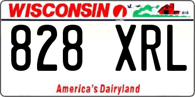 WI license plate 828XRL