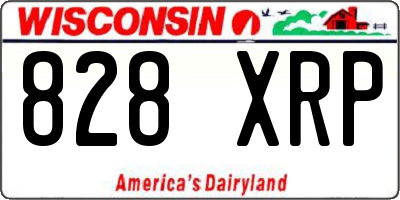 WI license plate 828XRP