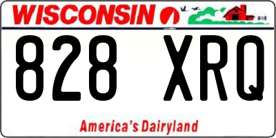 WI license plate 828XRQ