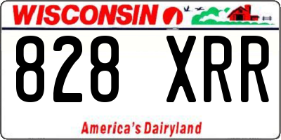 WI license plate 828XRR