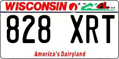WI license plate 828XRT