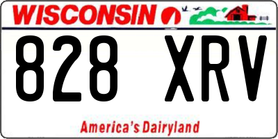 WI license plate 828XRV