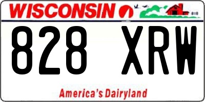 WI license plate 828XRW