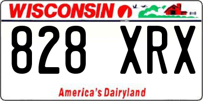 WI license plate 828XRX