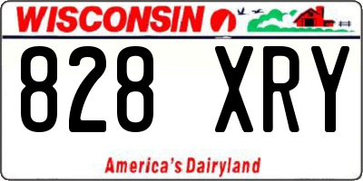 WI license plate 828XRY