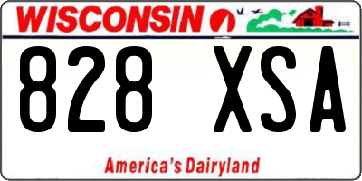WI license plate 828XSA