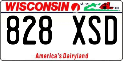 WI license plate 828XSD