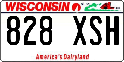 WI license plate 828XSH