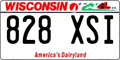 WI license plate 828XSI