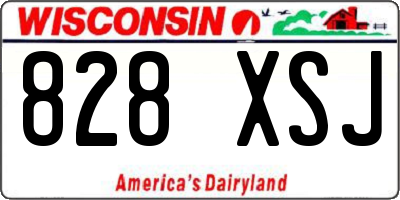 WI license plate 828XSJ