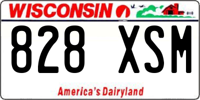 WI license plate 828XSM
