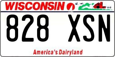 WI license plate 828XSN