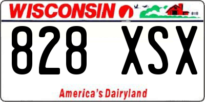 WI license plate 828XSX