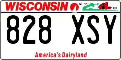 WI license plate 828XSY