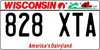 WI license plate 828XTA