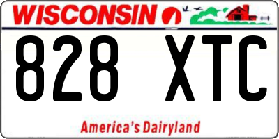 WI license plate 828XTC