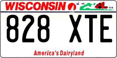 WI license plate 828XTE