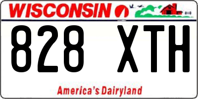 WI license plate 828XTH