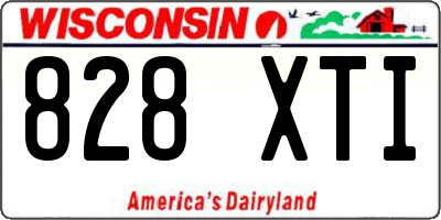 WI license plate 828XTI