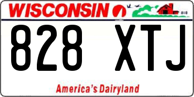 WI license plate 828XTJ