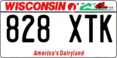 WI license plate 828XTK