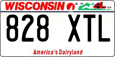 WI license plate 828XTL