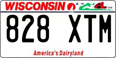 WI license plate 828XTM