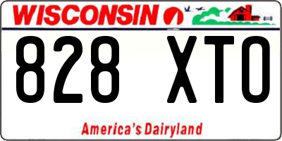 WI license plate 828XTO