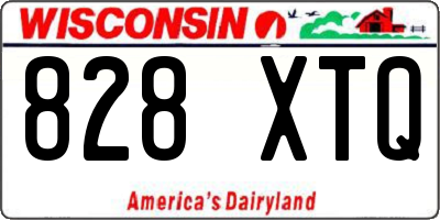 WI license plate 828XTQ