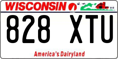 WI license plate 828XTU