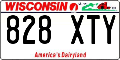 WI license plate 828XTY