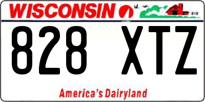WI license plate 828XTZ