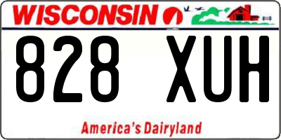 WI license plate 828XUH