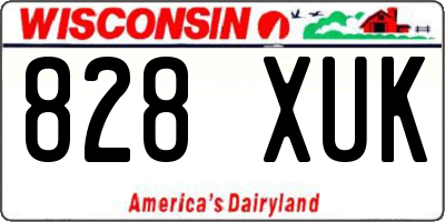 WI license plate 828XUK