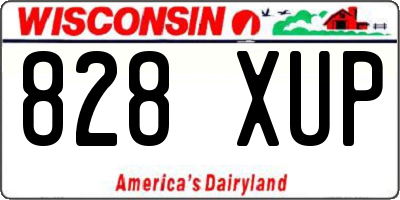 WI license plate 828XUP