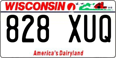 WI license plate 828XUQ