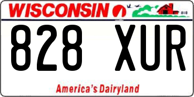 WI license plate 828XUR