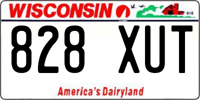 WI license plate 828XUT