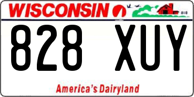 WI license plate 828XUY