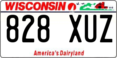 WI license plate 828XUZ