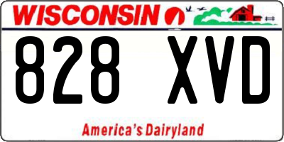 WI license plate 828XVD