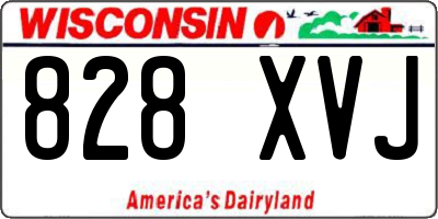 WI license plate 828XVJ