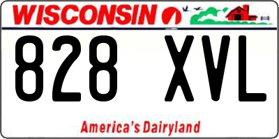 WI license plate 828XVL
