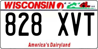 WI license plate 828XVT