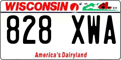 WI license plate 828XWA