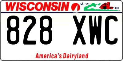WI license plate 828XWC