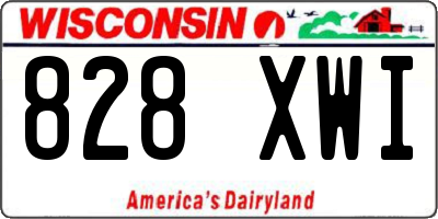 WI license plate 828XWI