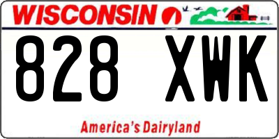 WI license plate 828XWK